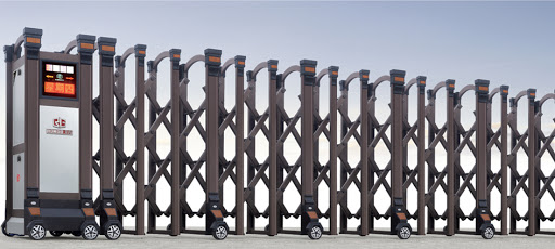 Cổng xếp hợp kim nhôm 302