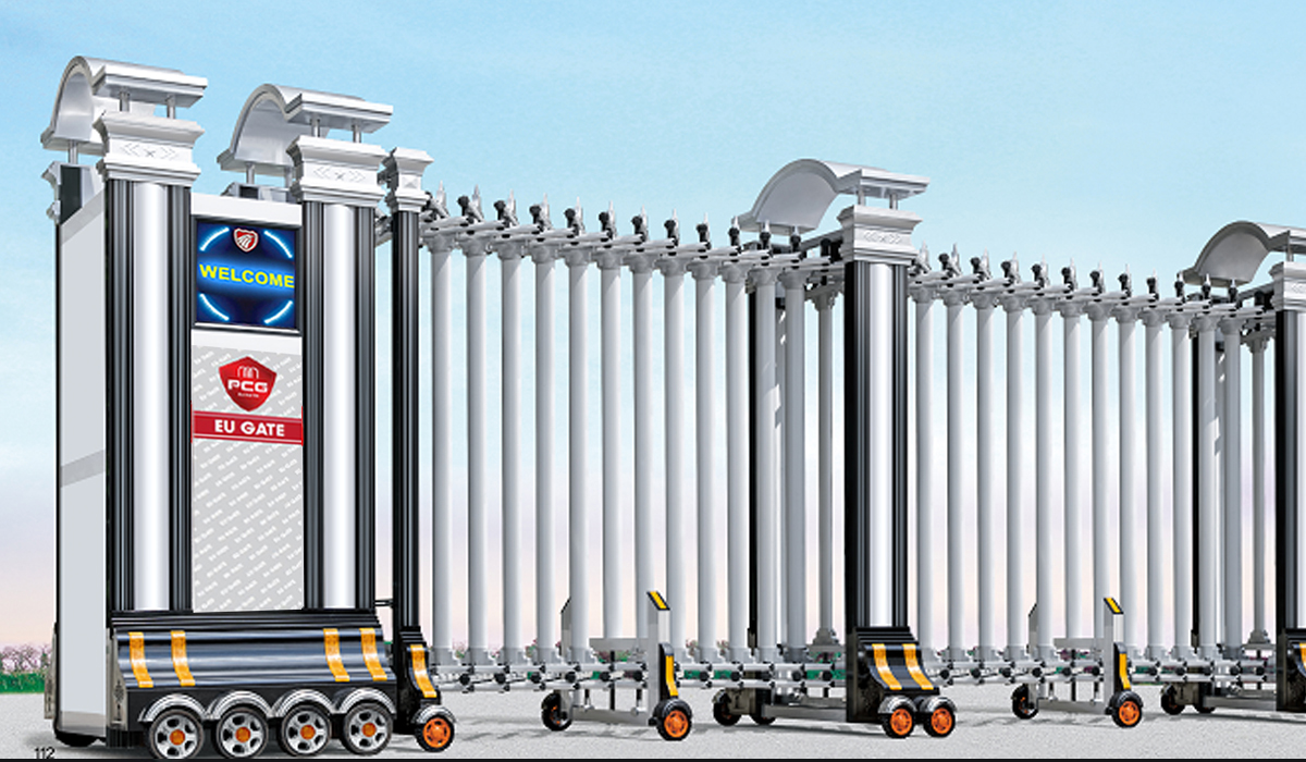 Cổng xếp hợp kim nhôm 302